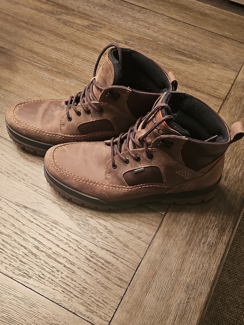 Ecco Brown Leather Chukka Boots for Men